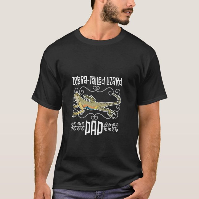 Echsen-Vater mit Zebraschwanz T-Shirt (Vorderseite)