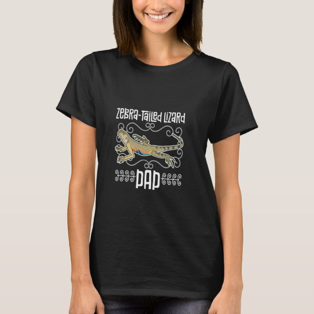 Echsen-Vater mit Zebraschwanz T-Shirt (Vorderseite)