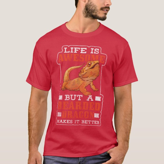 Echsen Wüsten Tier Chamäleon Geschenk T-Shirt (Vorderseite)
