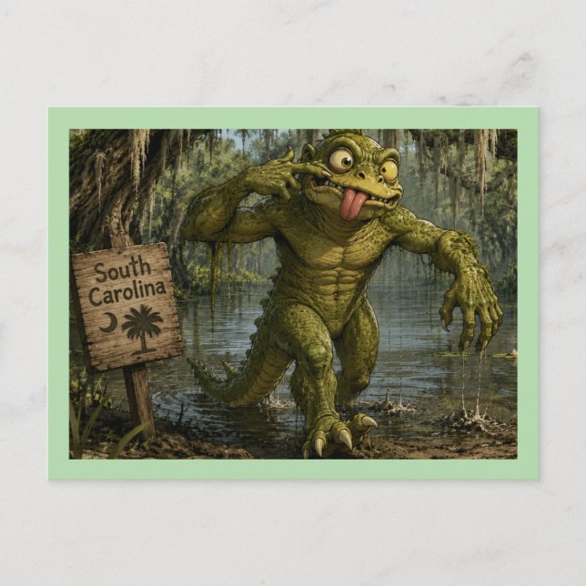 Echsenmann von South Carolina Postkarte (Vorderseite)