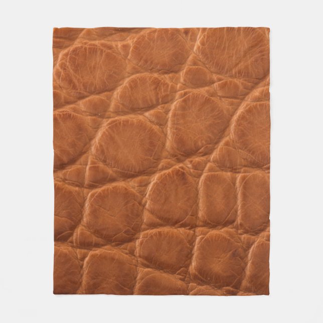 echt braune Bräuner-Ledertextur, Fleecedecke (Vorderseite)