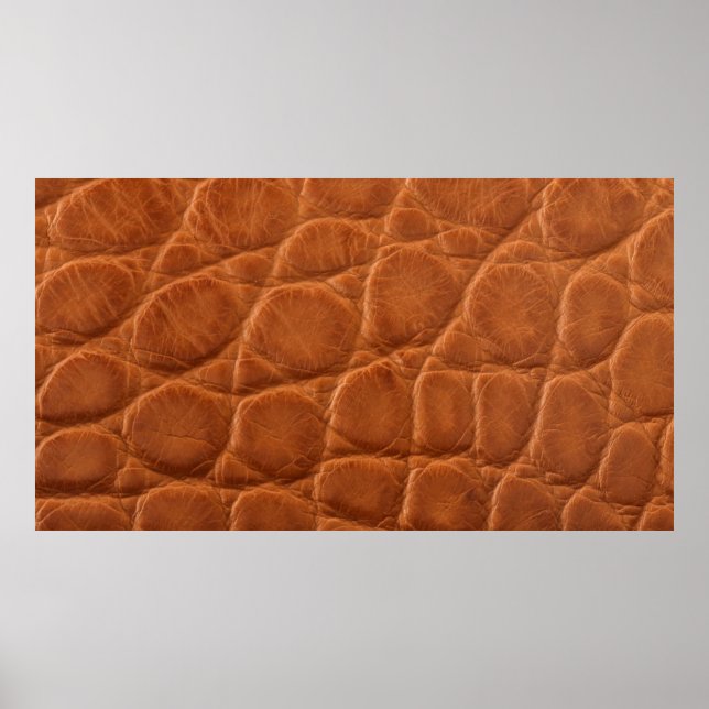 echt braune Bräuner-Ledertextur, Poster (Vorne)