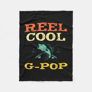 Echt cool g-pop Angeln Fischer lustig vintage Fleecedecke