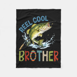 Echt cooler Bruder Angler-Bruder Geburtstag Vintag Fleecedecke