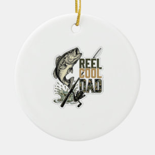 Echt cooler Dad Bassangeln Vintage Gravur Design Keramik Ornament