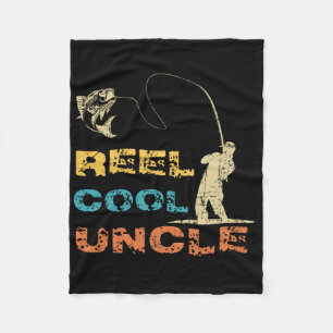 Echt cooler Onkel Angler Vintage Vatertag Fis Fleecedecke