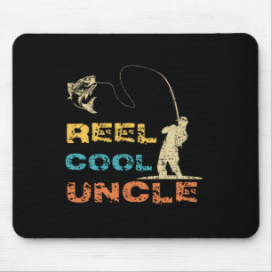 Echt cooler Onkel Angler Vintage Vatertag Fis Mousepad