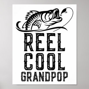 Echt cooler Opa-Angler Fischer Lustig Retro Poster