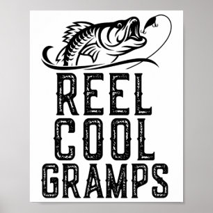 Echt cooler Opa Angler Fischer Lustig Retro Poster