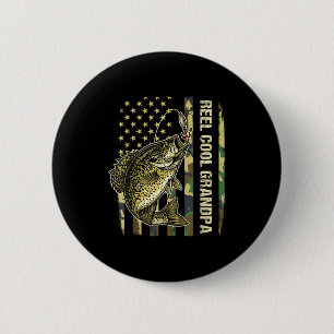 Echt cooler Opa Crape Angelrüst Camo Amerikanische Button