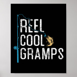 Echt cooler Opa Vintage lustige Angelrute Geschenk Poster