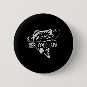 Echt cooler Papa Angel Geschenke Vatertag Fisch Button