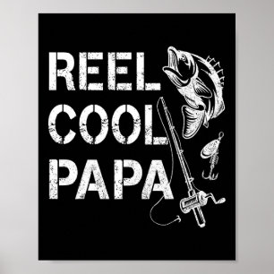 Echt cooler Papa Angel-Geschenke Vatertag Fisch Poster