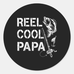 Echt cooler Papa Angel-Geschenke zum Vatertag Fisc Runder Aufkleber