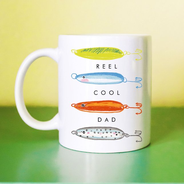Echt cooler Papa Angelderköder Kaffeetasse (Reel Cool Dad fishing bait coffee mug.)