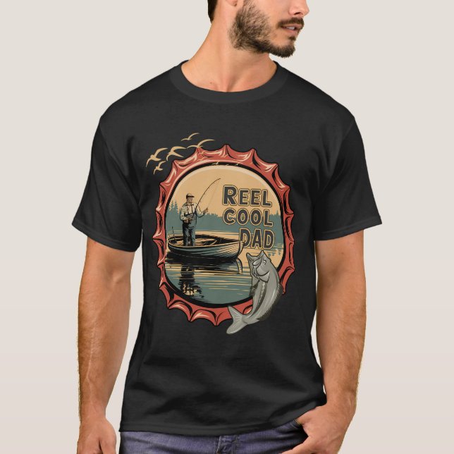 Echt cooler Papa-Angeln T-Shirt (Vorderseite)
