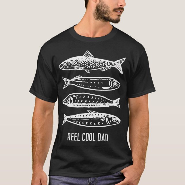 Echt cooler Papa-Angeln T-Shirt (Vorderseite)