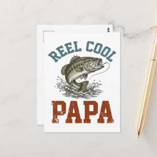 Echt cooler Papa-Angeln zum Vatertag Postkarte