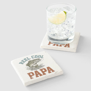 Echt cooler Papa-Angeln zum Vatertag Steinuntersetzer