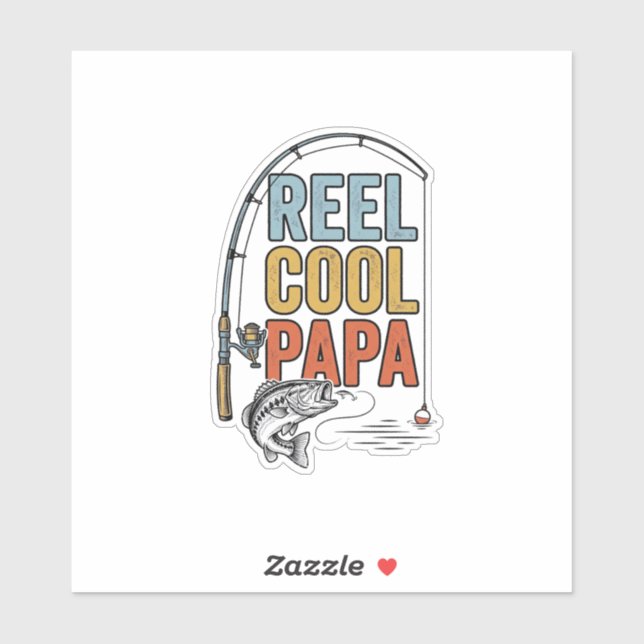Echt cooler Papa Angelshirt Design_1 Aufkleber (Blatt)