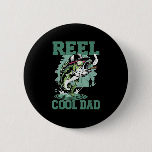 Echt cooler Papa Angler Fischer Fischliebhaber Fa Button