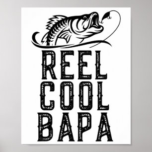 Echt cooler Papa-Angler Fischer Lustig Retro  Poster