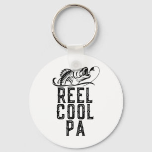 Echt cooler Papa-Angler Fischer Lustig Retro Schlüsselanhänger