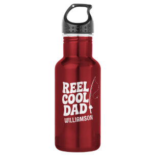 Echt cooler Papa-Angler-Fun-Shirt zum Vatertag Edelstahlflasche