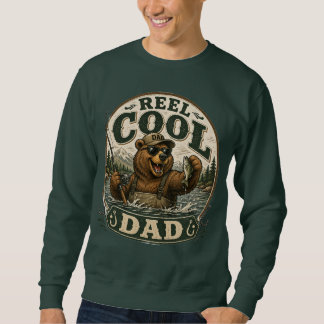 Echt cooler Papa-Anglerbär Vintage-Shirt Sweatshirt