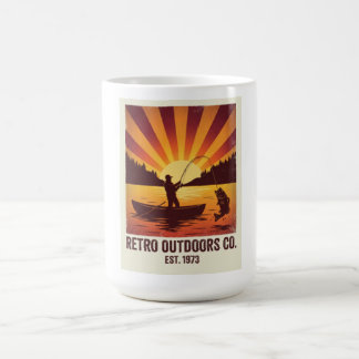 Echt cooler Papa Vintage-Angeln Retro-Sonnenunterg Kaffeetasse