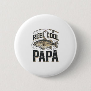 Echt cooler Papa Vintage-Angeln Vektor-Design_1 Button