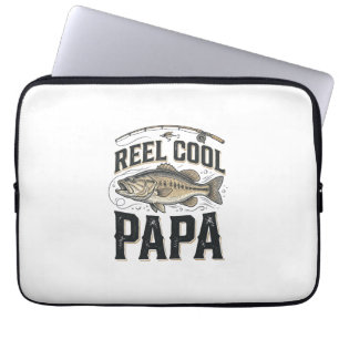 Echt cooler Papa Vintage-Angeln Vektor-Design_1 Laptopschutzhülle
