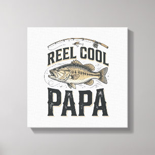 Echt cooler Papa Vintage-Angeln Vektor-Design_1 Leinwanddruck