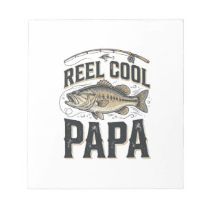 Echt cooler Papa Vintage-Angeln Vektor-Design_1 Notizblock