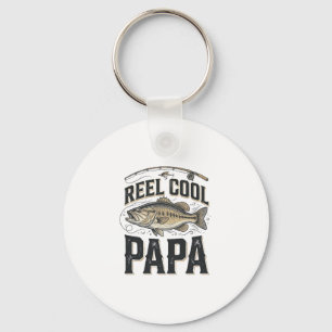 Echt cooler Papa Vintage-Angeln Vektor-Design_1 Schlüsselanhänger