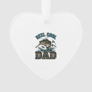 Echt cooler Vater Bassangeln Vintage Vektor Design Ornament
