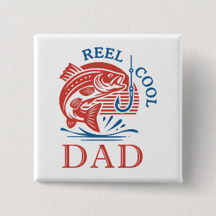 Echt cooler Vater Lustiger Angel-Witz Vatertag Button