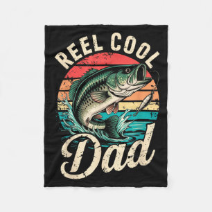 Echt cooler Vater Vintage lustige Männer Angeln pa Fleecedecke