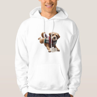 "Echt kalt! Lustiger Hund mit Schal Winter Qu Hoodie
