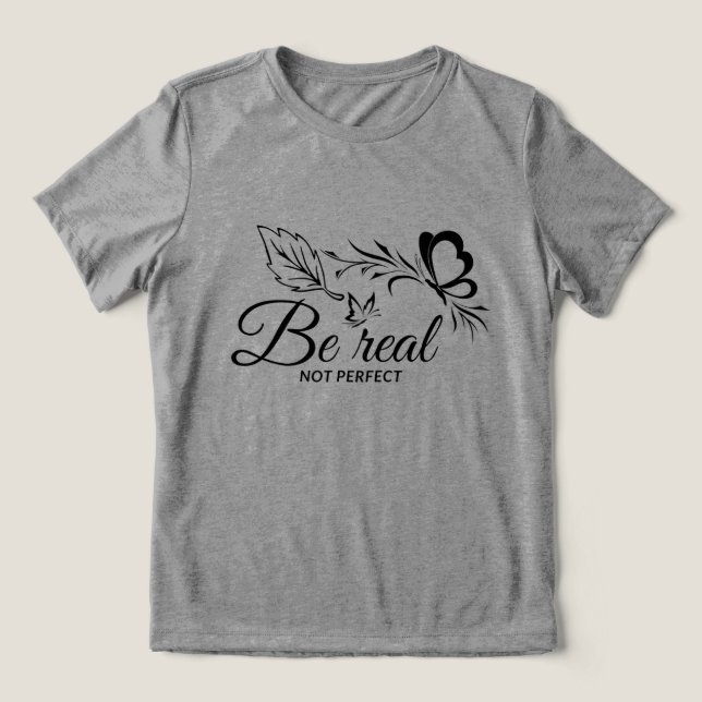 echt nicht perfekt Tri-Blend shirt (Design Vorderseite)