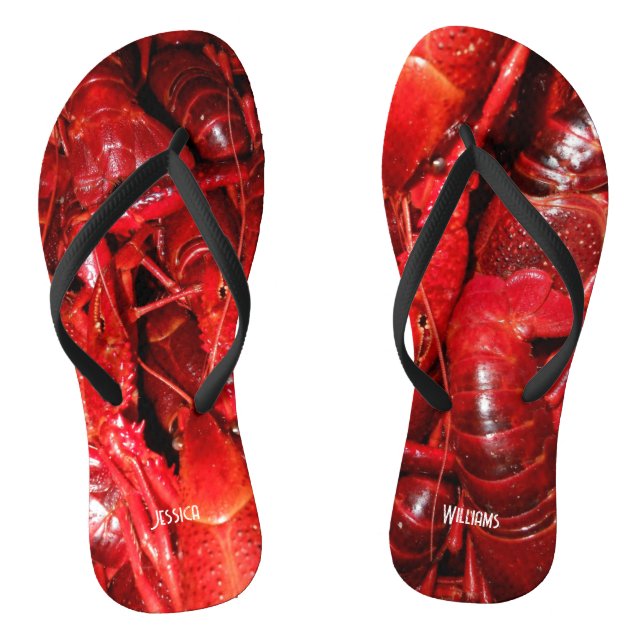 Echt Roter Krawfisch Flip Flops (Fußbett)