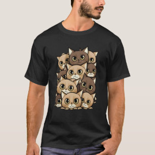 Echt süßer Haufen Katzen und Kätzchen 3 T-Shirt