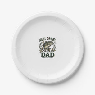 Echt toller Papa Vintage-Angeln Vatertag Pappteller
