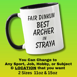 Echt wahr BESTER BOGENSCHÜTZE in Australien Tasse