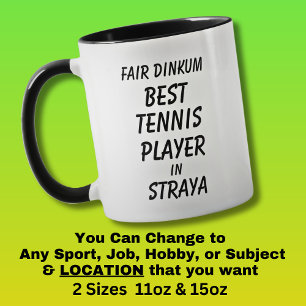 Echt wahr BESTER TENNIS-SPIELER in Australien Tasse