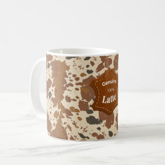 Echte 100% Latte-Tasse | Kuhfell-Kaffeestilistik Kaffeetasse