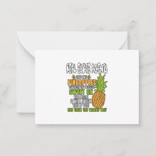 Echte Agenten aus Anwesen sind wie Ananas. Mitteilungskarte