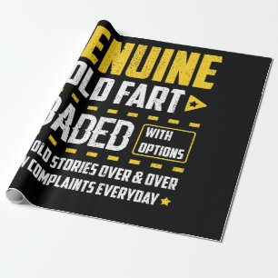 Echte alte Furz mit Optionen beladen wie alt Geschenkpapier