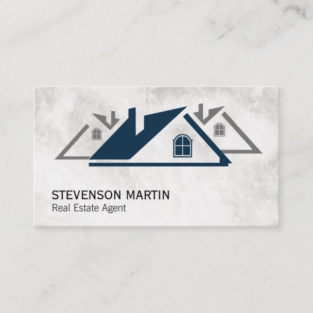 Echte Anwesen Roof Top Business Card Visitenkarte (Vorderseite)