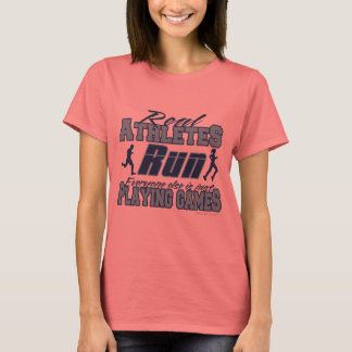 Echte Athleten laufen T-Shirt